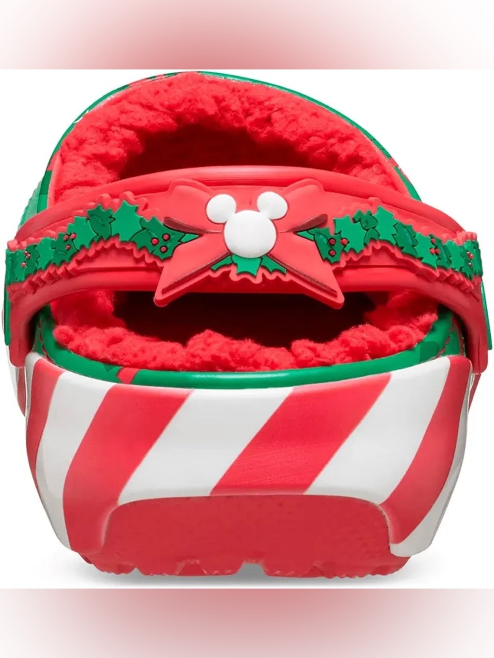 CROCS Kids Disney Holiday Christmas Fur Lined Clogs Youth J2 - Picture 2 of 6